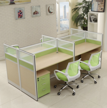 办公桌椅组合四人位员工桌屏风卡座职员桌4/6人位工作位办公家具