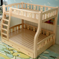 水性漆儿童床实木子母床多功能批发