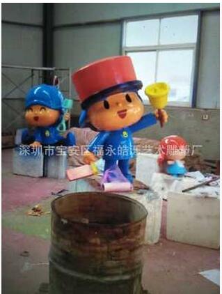 浩泺工厂直销 玻璃钢白雪公主和七个小矮人卡通人雕塑摆件 卡通人物雕塑摆件