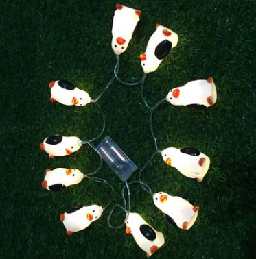 LE亚马逊爆款LED电池盒企鹅造型节日装饰灯串 LED电池盒灯串图片