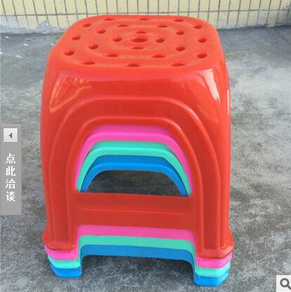 华顺PP加厚型塑料成人浴室专用凳子 时尚家用方凳子餐桌休闲凳子