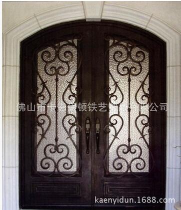 铁艺入户门KED149B，铁艺，入户门，铁艺门，玻璃门，设计铁艺  入户门