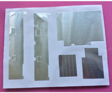 厂家专业提供 纳米铝箔散热片批发 银色纳米碳铝箔散热片加工定制