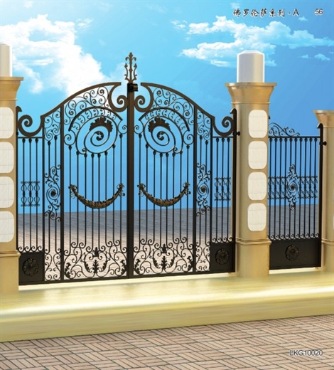 定制欧式铁艺庭院门 欧式铁艺庭院门手工锻造大门