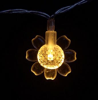 工厂led彩灯闪灯串灯 向日葵庭院装饰灯批发 花类电池灯串