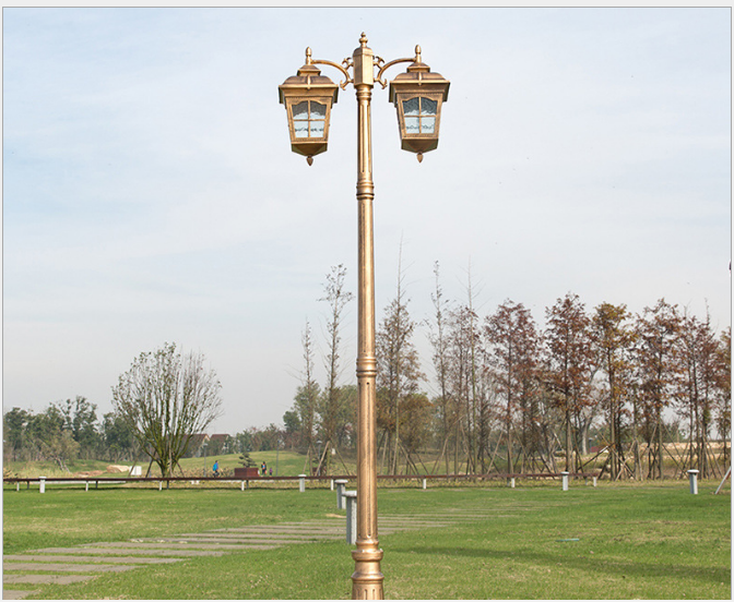 厂家直销农村项目高杆庭院灯 别墅小区公园铝制户外节能草坪灯