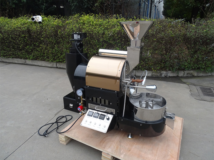 1公斤咖啡烘焙机 半直火半热风咖啡烘焙设备南阳东亿