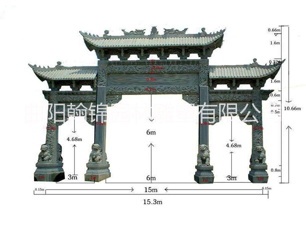 供应石牌楼牌坊价格大型牌楼生产厂家装饰牌坊报价图片