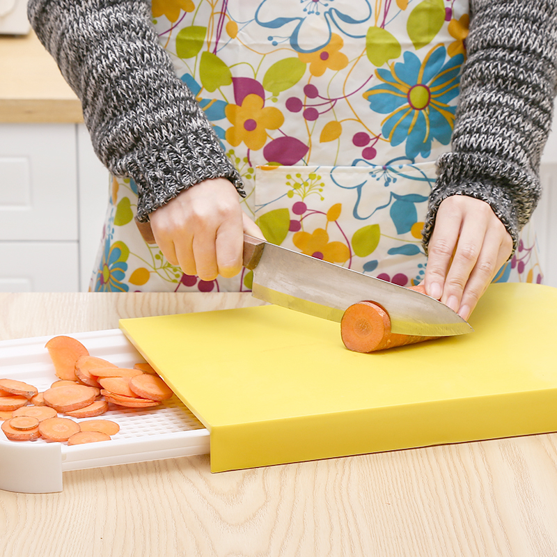 多功能塑料切菜板 便携式蔬菜水果切板 双层PP优质厨房砧板