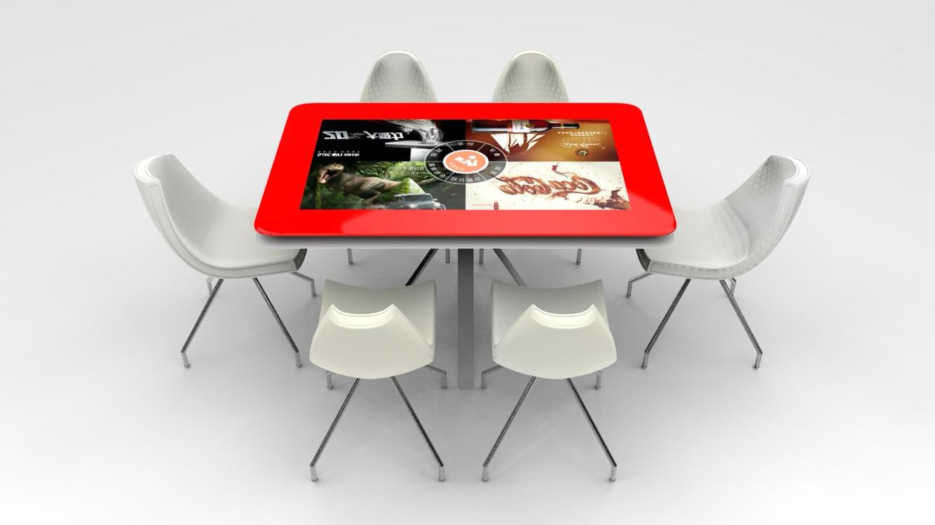 智能多人触摸无影响智能餐桌XF-cz362安菲尔厂家直销智会餐桌多功能智慧餐桌图片