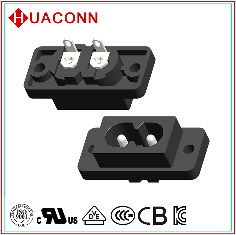 AC插座 8字座 电源插座 INLET SOCKET 器具输入插座 C8 八字插座