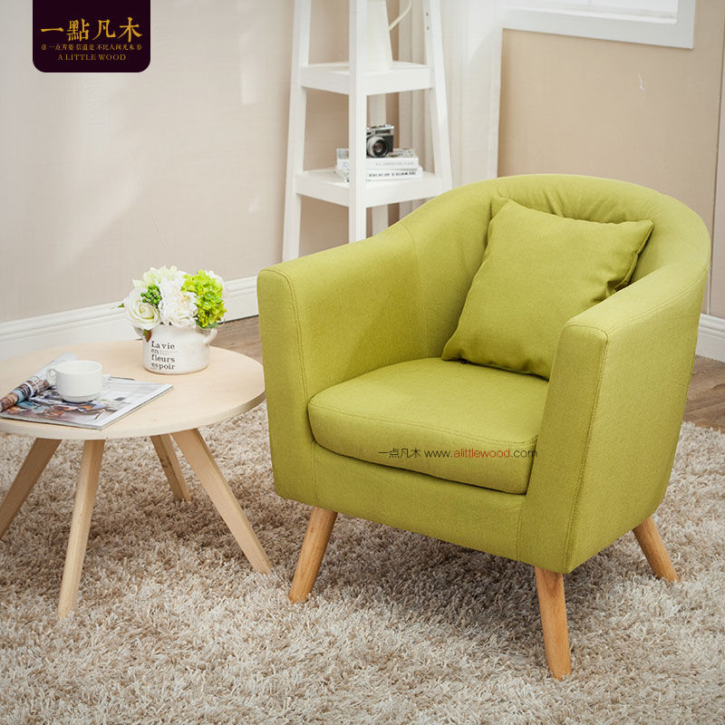 W8020单人布艺沙发家具定制沙发客厅办公小户型批发沙发 单人沙发 W8020