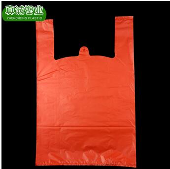 优质红色塑料袋现货批发 订做印刷logo定制背心袋方便胶袋
