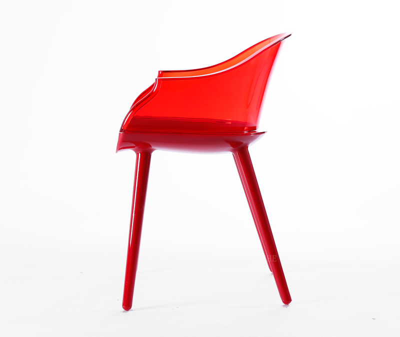 简约时尚亚克力椅子 透明塑料休闲椅 咖啡厅塑料椅  透明餐椅