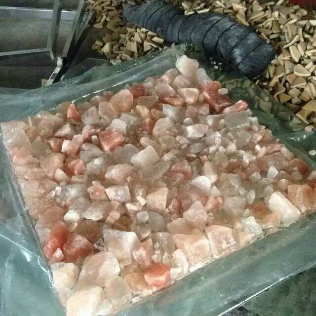 盐晶碎石 盐晶碎石喜马拉雅S级水晶盐矿石 汗蒸房材料