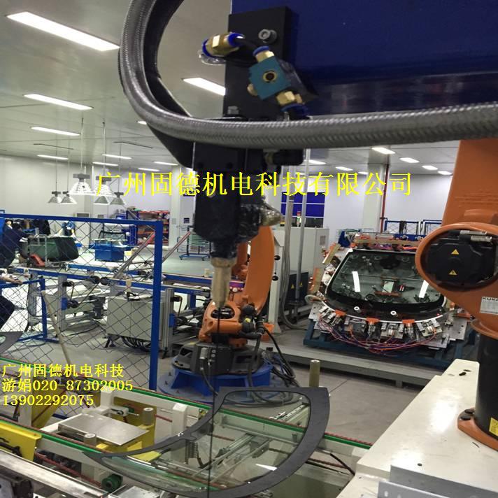 广州市机器人自动涂胶机厂家机器人自动涂胶机固瑞克压盘泵|涂胶泵|机器人涂胶|机械手涂胶