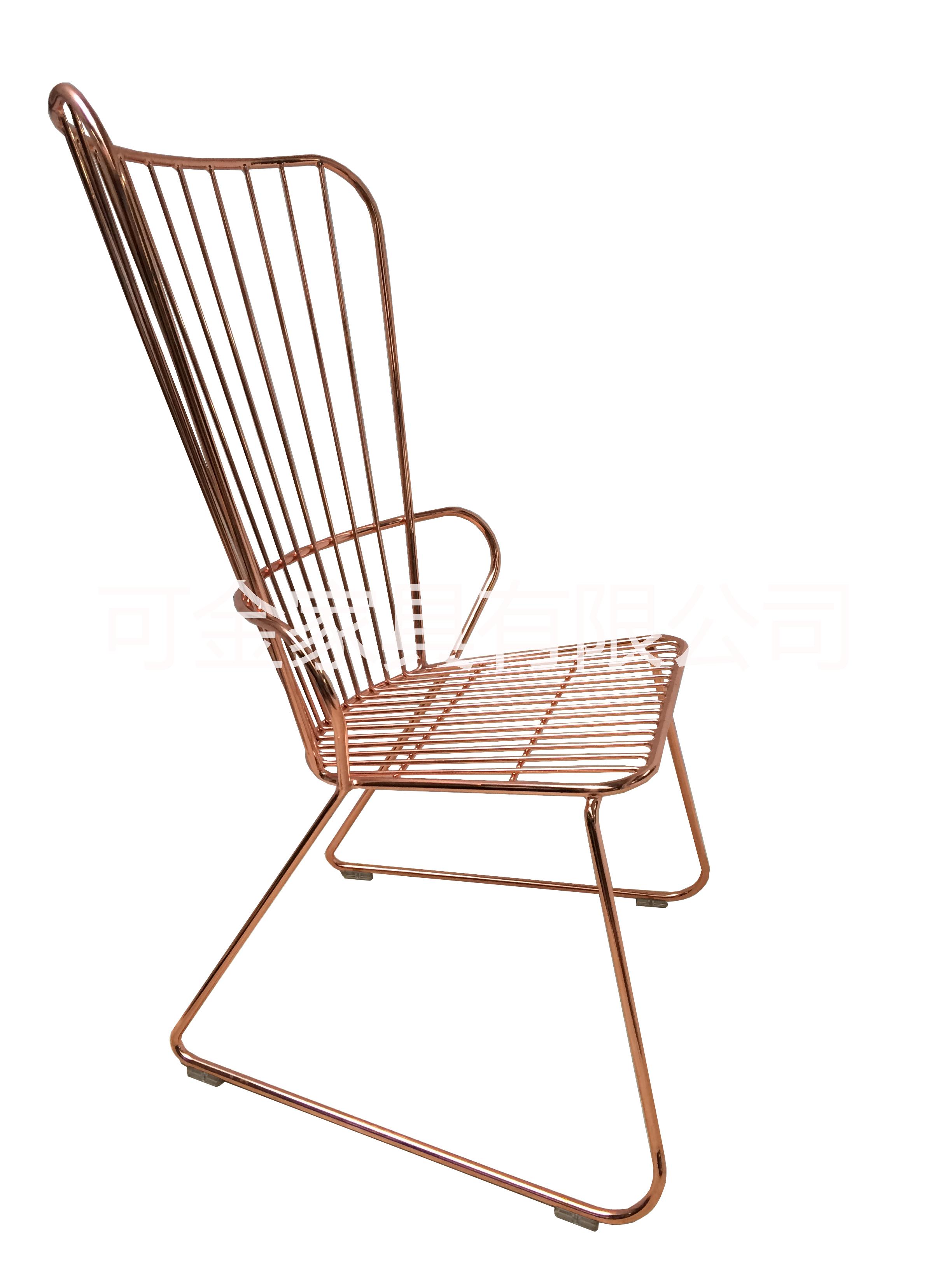 金属铁线高背椅铁线椅 花园休闲椅 电镀烤漆的休闲铁线椅 户外金属椅 金属铁线休闲高背椅