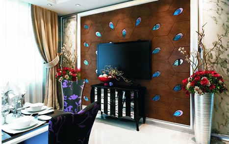 拼镜玻璃 客厅电视沙发背景墙软包背景墙成品专业定制