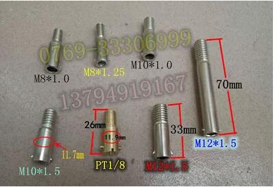 卡簧/K型压扣式热电偶固定头螺纹卡口座配件M8/M10/M12热电阻温度传感器图片