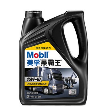 美孚黑霸王货车卡车机油润滑油 Mobil  15W-40 4L CH-4 重负荷机油图片