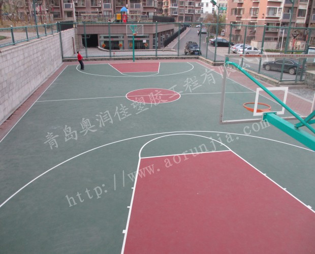 环保新型篮球场地面材料-耐磨硅PU球场 环保篮球场材料