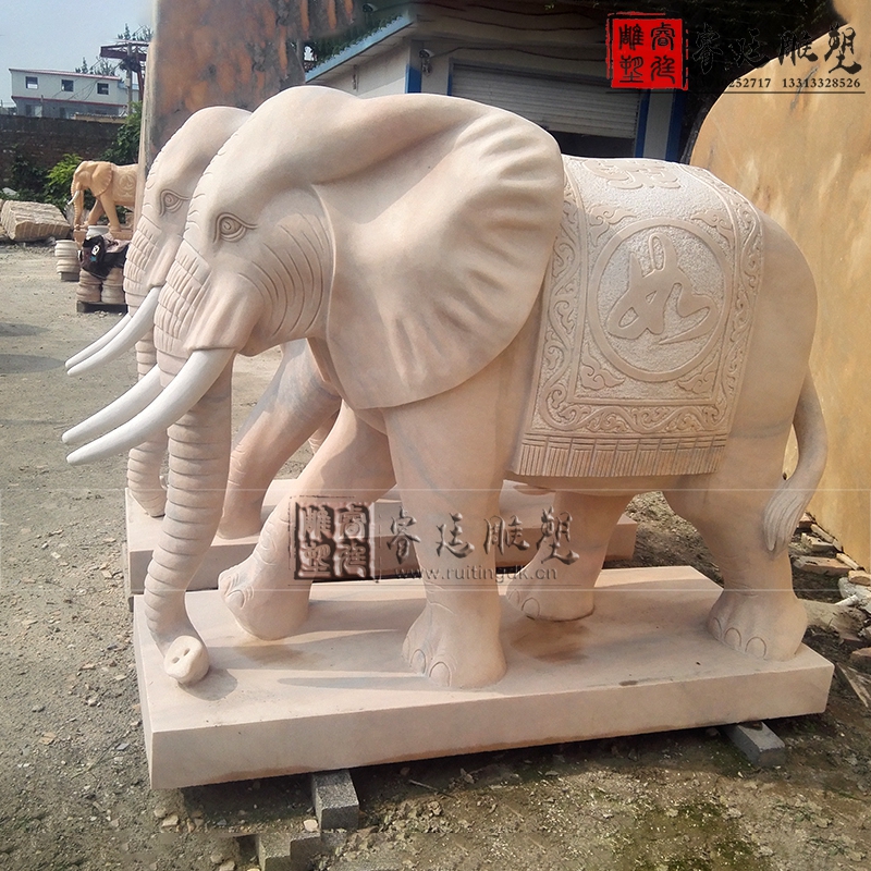 汉白玉石雕大象定制汉白玉石雕大象价格汉白玉石雕大象厂家加工图片