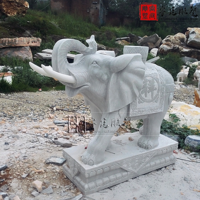 汉白玉石雕大象汉白玉石雕大象定制 汉白玉石雕大象价格 汉白玉石雕大象厂家加工
