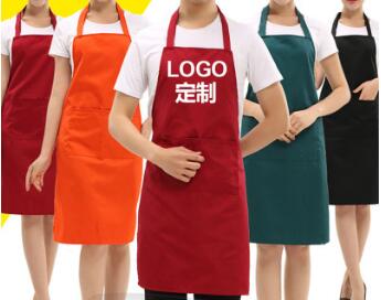 广告围裙定做制服呢围裙订制韩版促销围裙印刷logo批发工厂家图片