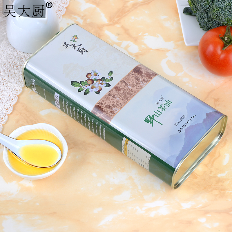 吴大厨山茶油白瓶1.6L植物油长寿油 吴大厨山茶油1.6L有机纯茶油