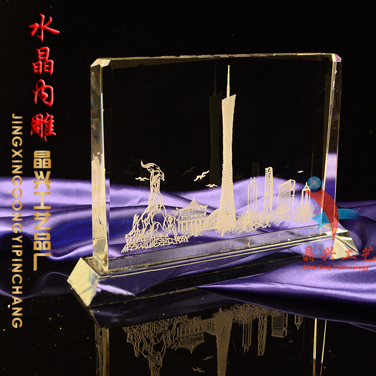 水晶礼品 企业活动纪念品  送友人 广州八羊造型水晶摆设品