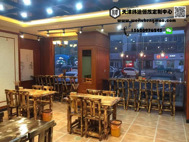 天津快餐店桌椅厂家图片