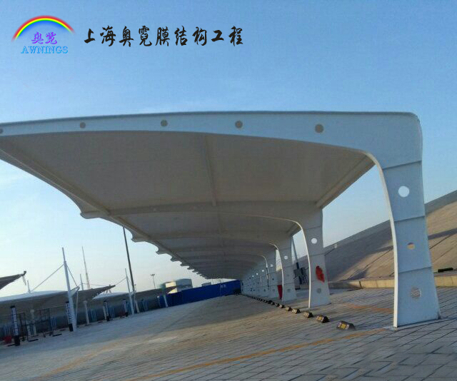 上海膜结构汽车停车棚订做 上海膜结构自行车棚厂家 上海停车棚安装