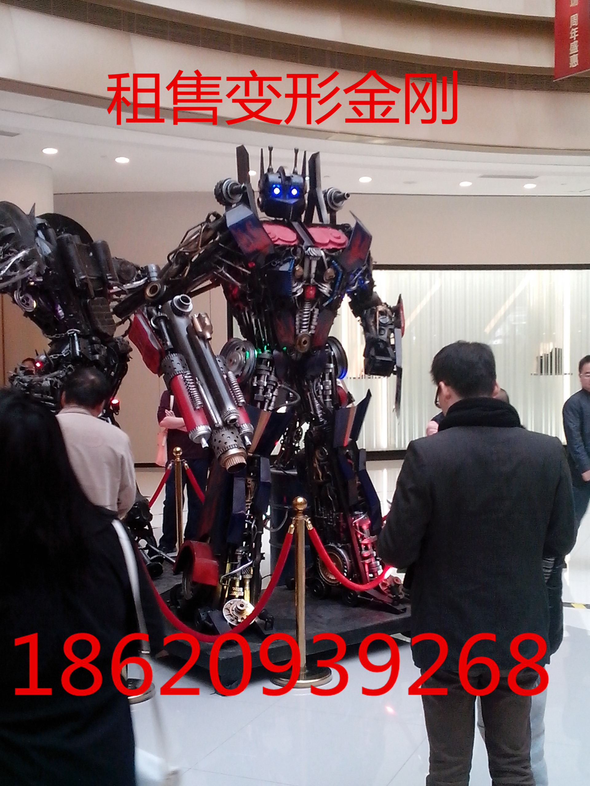 广州出租机器人 大型变形金刚模型 金属机器人模型