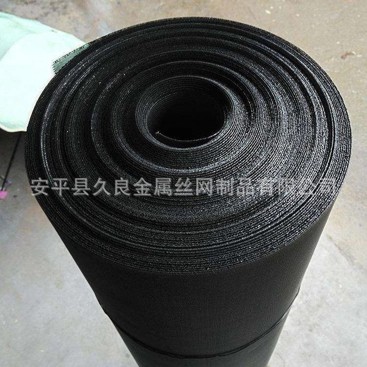 厂家专业黑丝布网卷 过滤塑料颗粒用铁丝布筛网