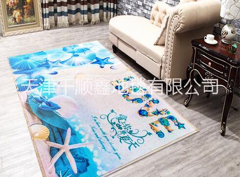 现代简约客厅潮牌印花地毯3D防滑地垫门垫定制图片