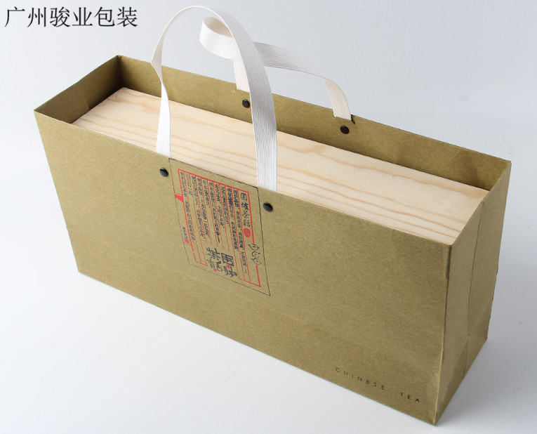 牛皮纸茶叶礼品袋订做是为了什么牛皮纸茶叶礼品袋订做骏业包装图片
