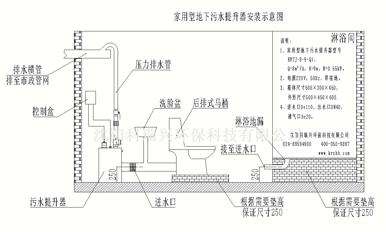 沈阳市KWTJ家用型单泵污水提升设备厂家KWTJ家用型单泵污水提升设备/全自动污水处理提升器价格/地下室污水提升一体化设备