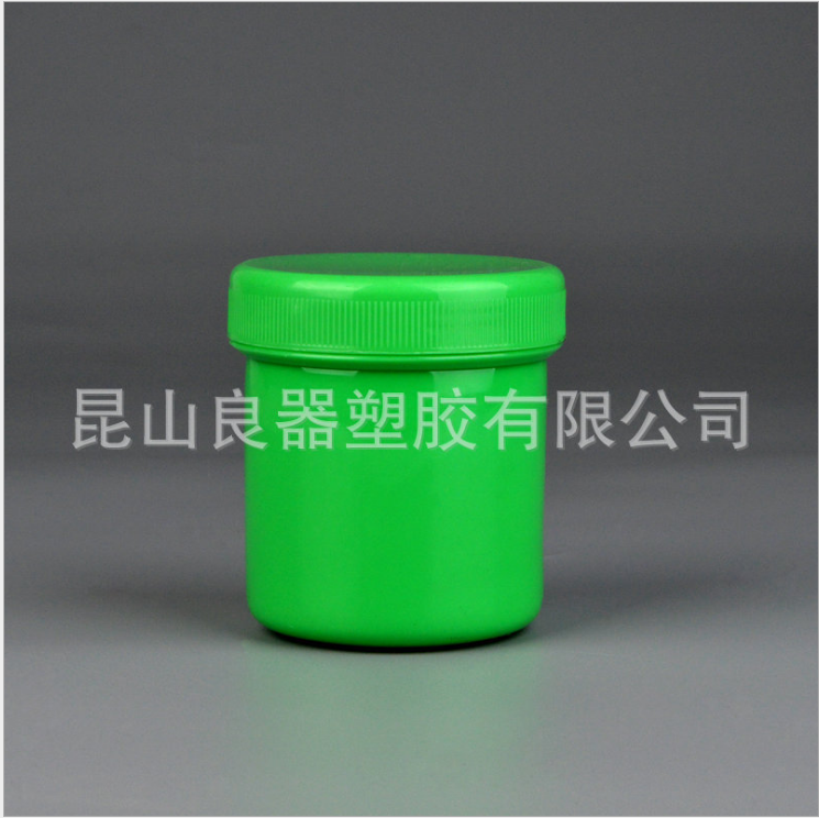 厂家直销0.15L绿色螺旋罐锡膏瓶锡膏罐塑料瓶塑料罐
