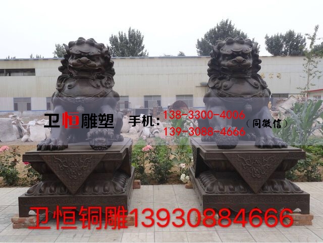 广东铜雕厂铜狮子铸造厂故宫铜狮子定做图片