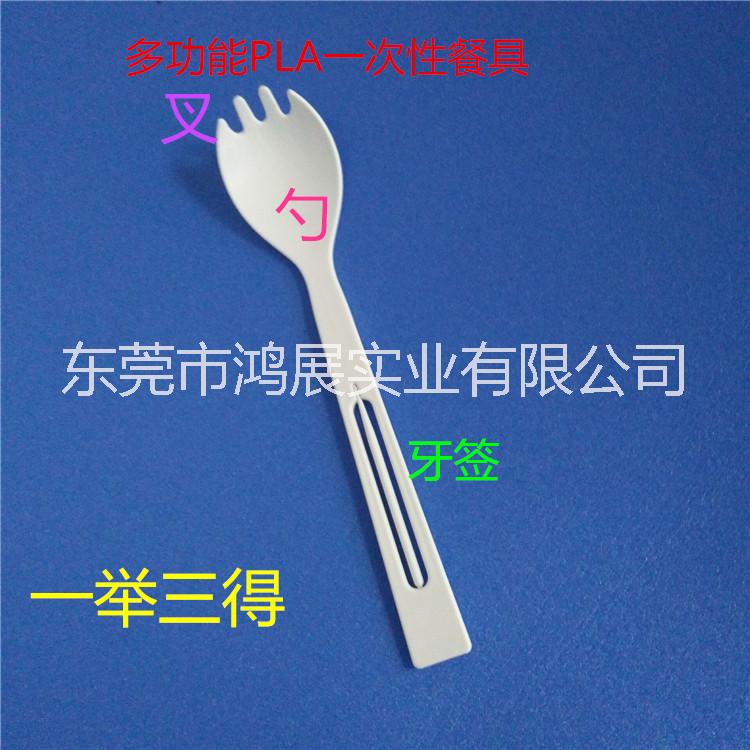 广东厂家定制食品级PLA可降解一次性餐具刀叉勺图片