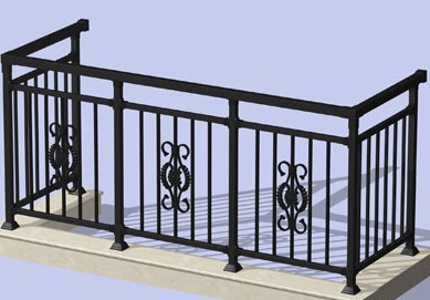 锌钢阳台护栏楼梯扶手 广州广科锌钢护栏、阳台护栏