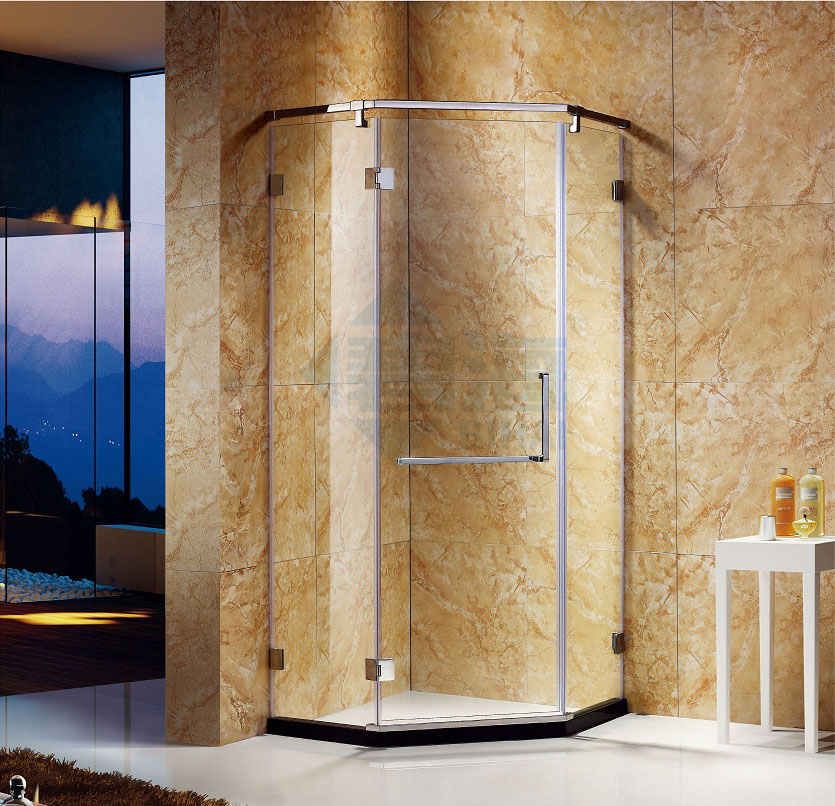 定制碧海安全淋浴房 一字形屏风隔断简易钢化玻璃移门式 厂家直销图片