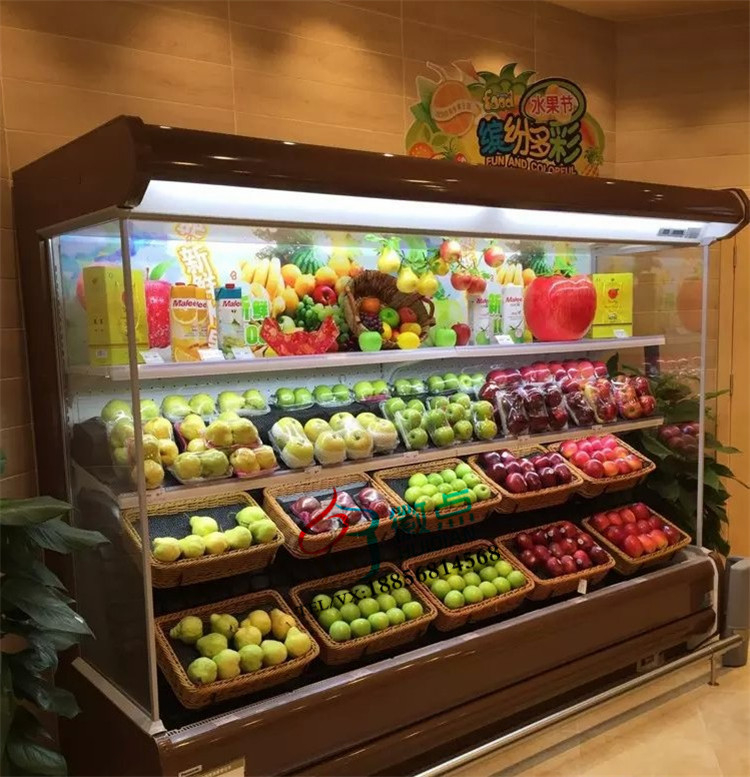 定做 立式水果冷藏保鲜风幕展示柜 保鲜果蔬冷藏展示柜