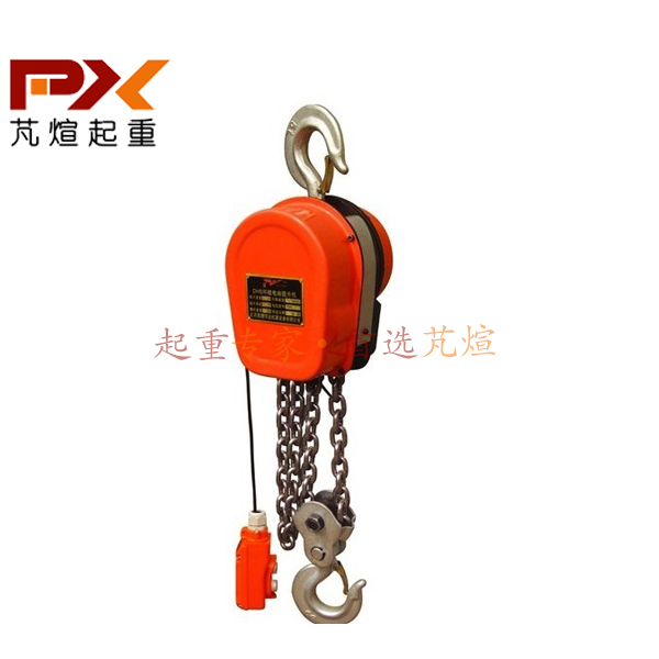上海芃煊链条电动葫芦厂家2吨6米3t3m悬挂吊钩式环链电动提升机图片