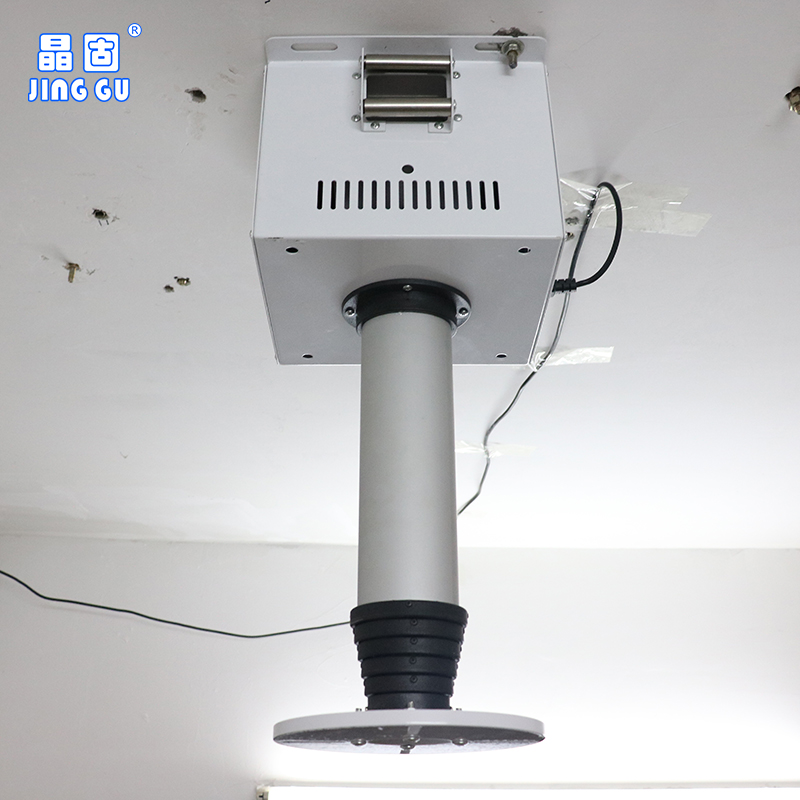 摄像头遥控自动升降柱可隐藏吸顶电动吊架行程1.5米投影仪电动遥控竹节式伸缩天花吊架图片