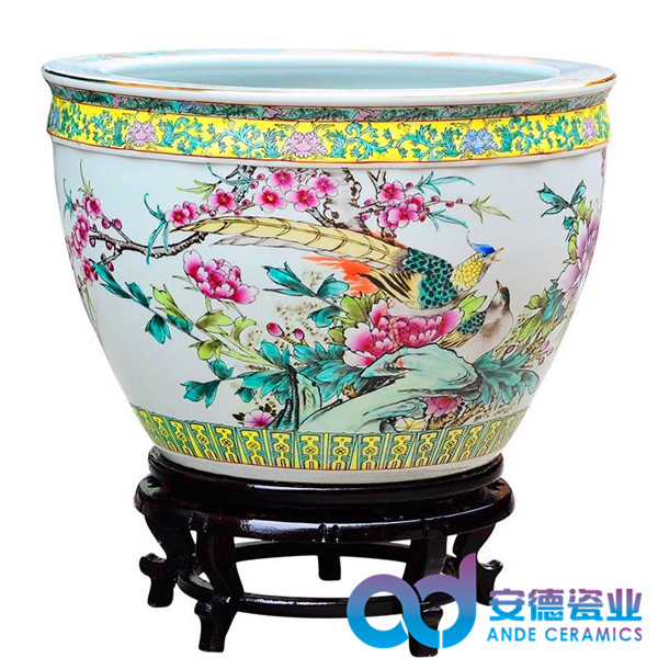 礼品陶瓷大缸，青花瓷陶瓷大缸，粉彩陶瓷大缸