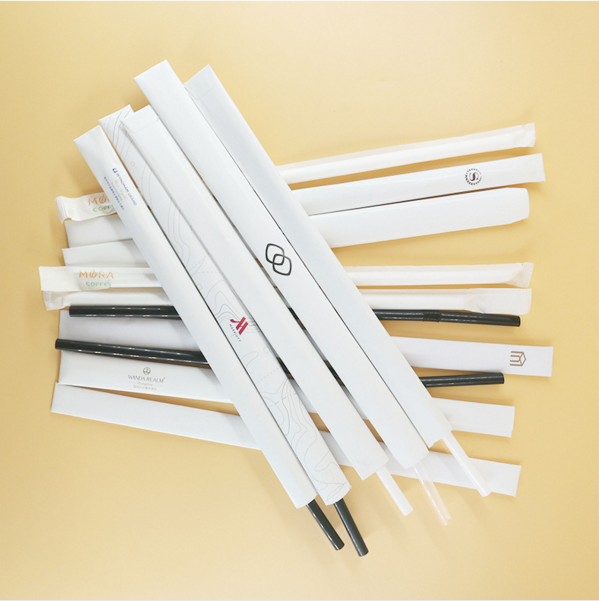 专业厂家定制LOGO广告吸管提供各类筷子套定制LOGO广告企业酒店字样优质纸袋图片