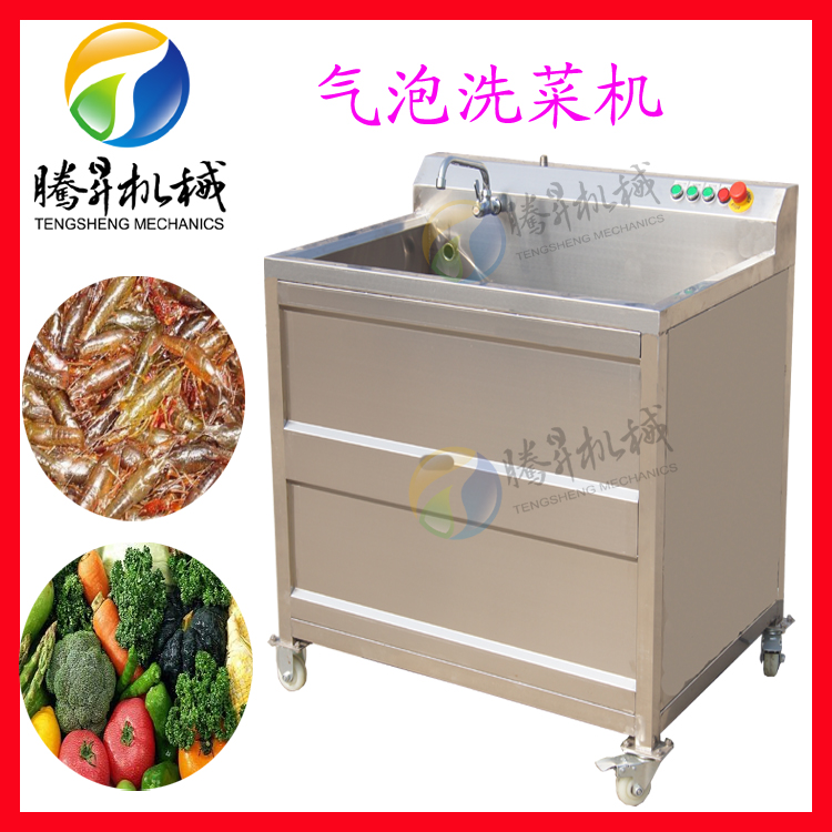 生产供应蔬菜、水果清洗机 电动不锈钢果蔬气泡洗菜机图片
