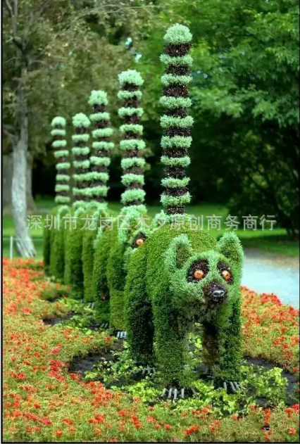 厂家直销 仿真绿雕 仿真园林景观雕塑 仿真草雕 仿真米兰动物人物