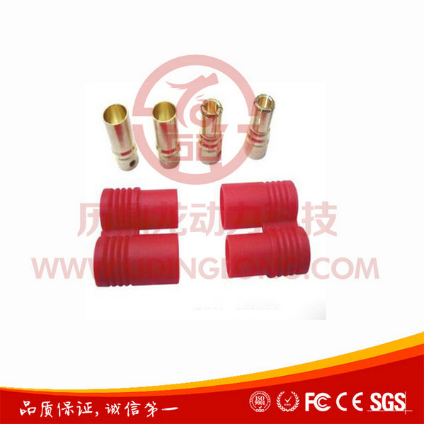 厂家生产3.5mm香蕉插头配红色护套东莞历鼎龙图片